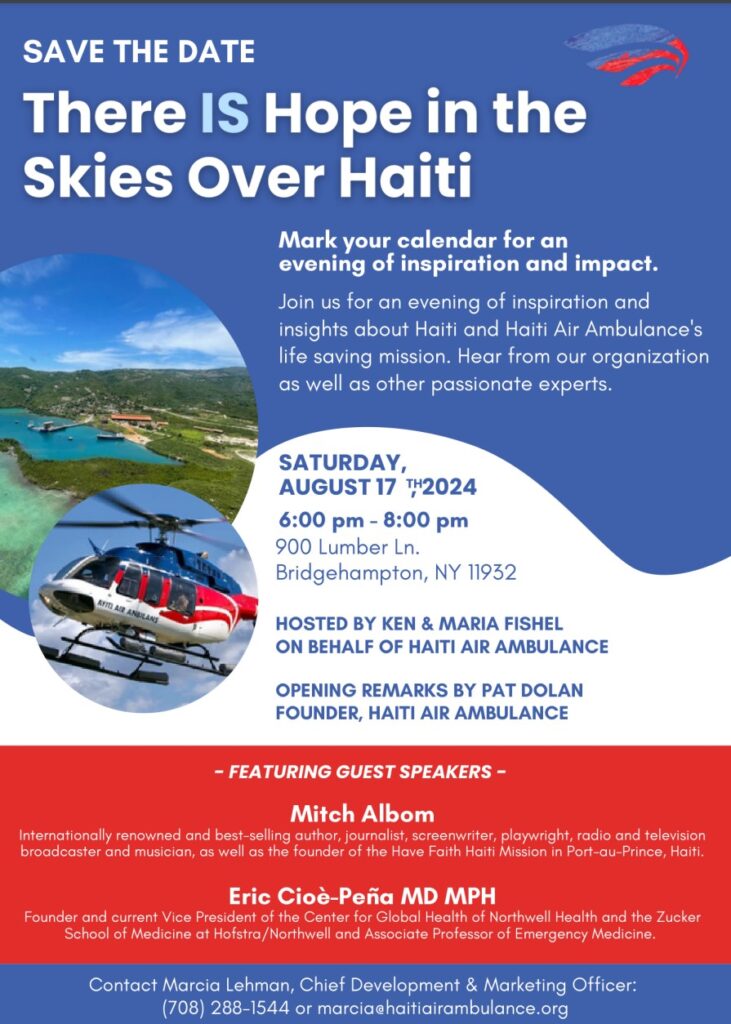 Save The Date | Haiti Air Ambulance Event | Haiti Nonprofit